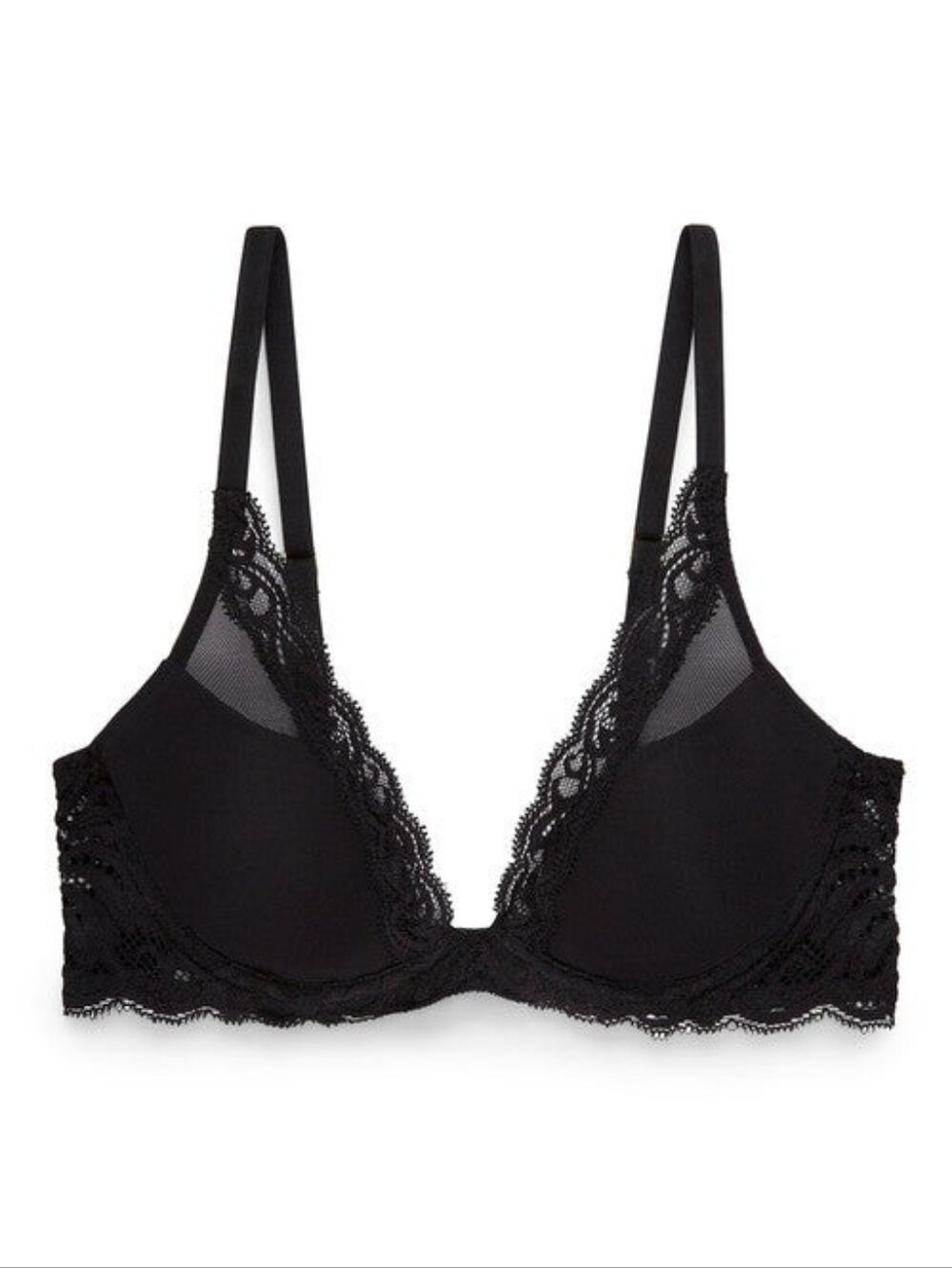 Natori Feathers Plunge T-shirt Bra Black 32D Black